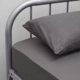 Charcoal Standard Pillowcase by Weavers, featuring a soft, durable 50/50 cotton-polyester blend, wrinkle-free and easy to maintain.