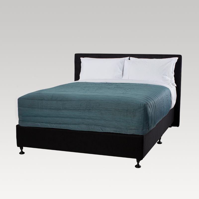 Dreamticket Aspire Bedcap Lagoon for Double beds, featuring 100% polyester fabric with durable black microfiber backing.