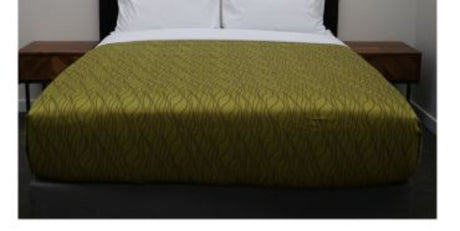 Leaf-colored Residence King Single Cover Sheet, double-sided and crease-free, measures 197 x 244 cm for a stylish bedroom upgrade.