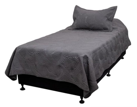 Luxurious charcoal bed scarf for king single beds, blending style and warmth for a chic bedroom accent.