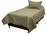 Elegant sage bed scarf for king single beds, enhancing comfort and style in any bedroom decor.