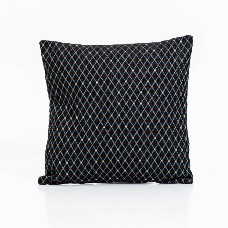 Harris Aztec Cushion Cover in black with stylish Aztec pattern, perfect for enhancing any living space's decor.