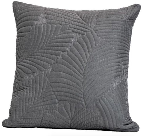 Square cushion cover in charcoal, adding elegance and comfort to any room with high-quality, durable materials.