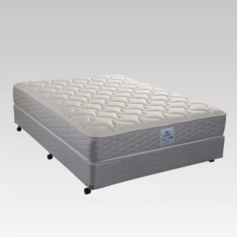 Sealy Sovereign Single Bed Set featuring a 25cm mattress, durable base, and cushioning quilt foam for ultimate comfort.