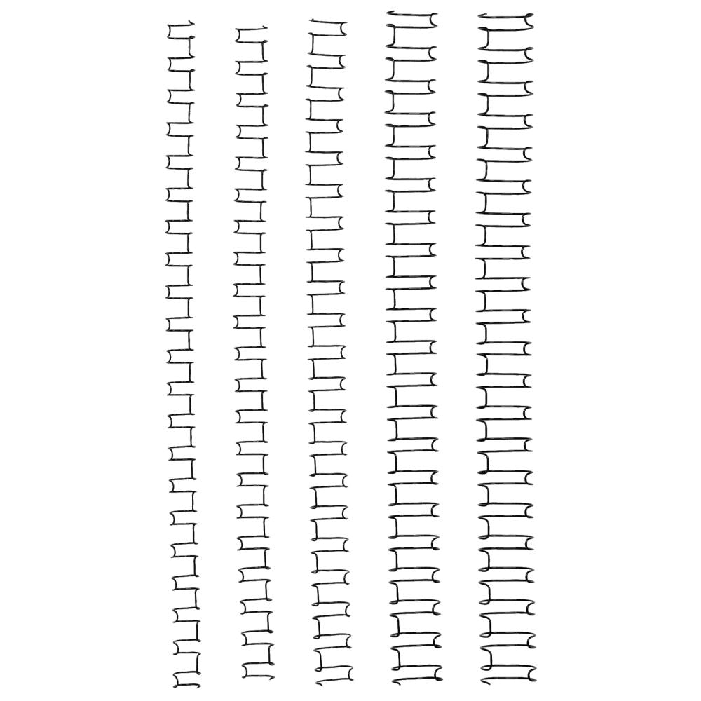 Black 14mm GBC Binding Wire, 21 loop design for secure and professional document binding, pack of 100.