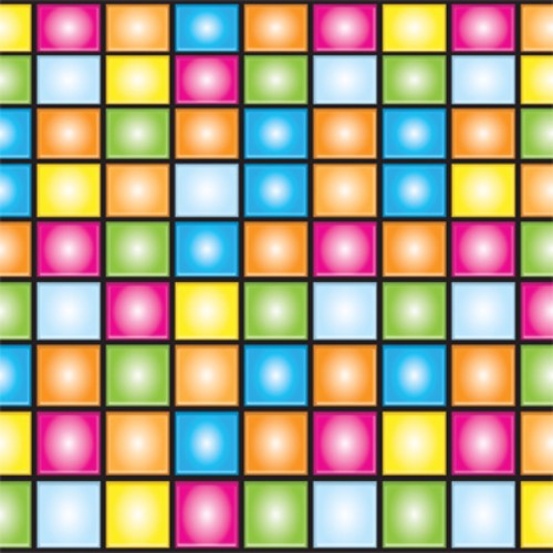 Vibrant disco-themed backdrop border, 60.96cm high and 9.1m long, perfect for festive decorations and photo opportunities.