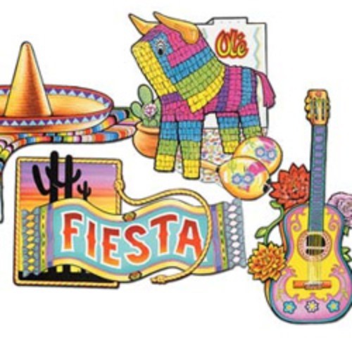 Colorful 40cm cardboard cutouts, printed on both sides, perfect for festive celebrations and party decorations.