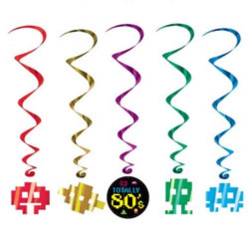 Hanging Decoration Totally 80's - Pack of 5