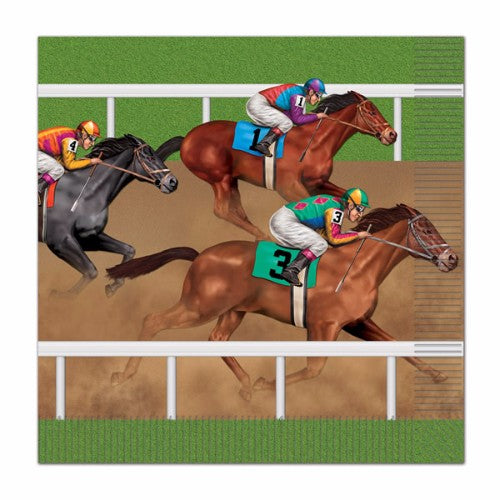 Horse Racing Luncheon Napkins - Pack of 16