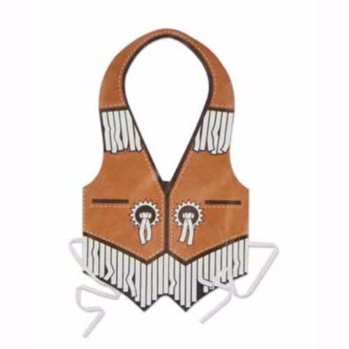 Stylish and durable western-style vest in plastic, suitable for all occasions, lightweight and easy to clean.