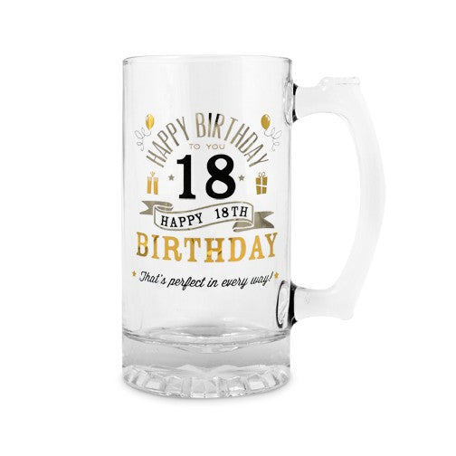 Beer Mug / Tankard - 18th Birthday