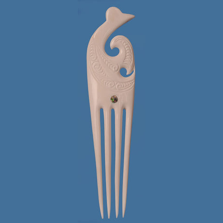 Extra large, hand-carved bone hook with cultural significance, designed to attract good fortune and ensure safe travel over water.