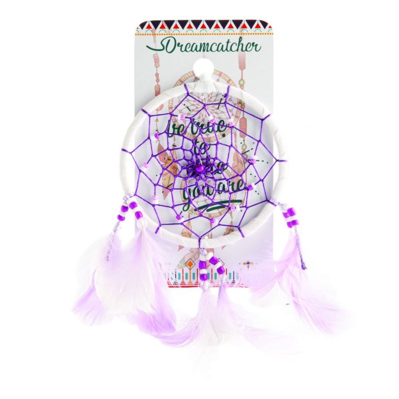 Handmade beaded dreamcatchers in assorted colors, featuring feathers and intricate beadwork for spiritual home decor.