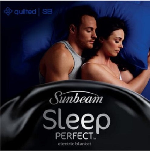 Quilted electric blanket for single beds with 5 temp settings, fast heat, detachable controller, and cozy feet heating.