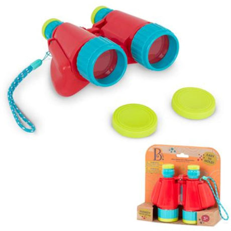 Colorful set of 2 binoculars for kids, designed for outdoor exploration and wildlife observation, featuring adjustable focus.