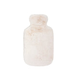 Frida Faux Fur Hot Water Bottle in Snow, featuring a soft cover and 2L bottle for winter warmth and comfort.