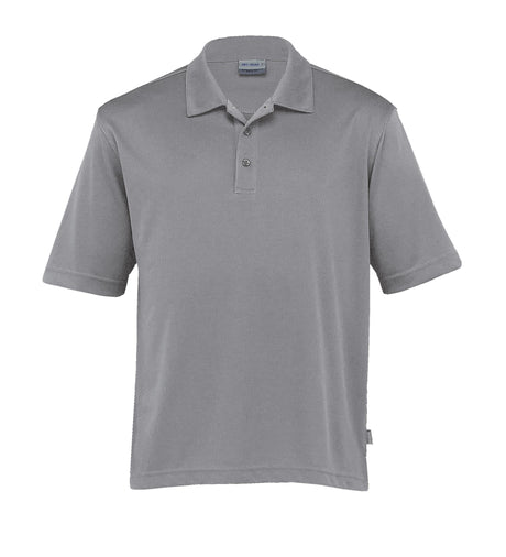 Men's Dri Gear Axis Polo in micro poly, moisture-wicking with UV protection, ideal for golf or casual outings.
