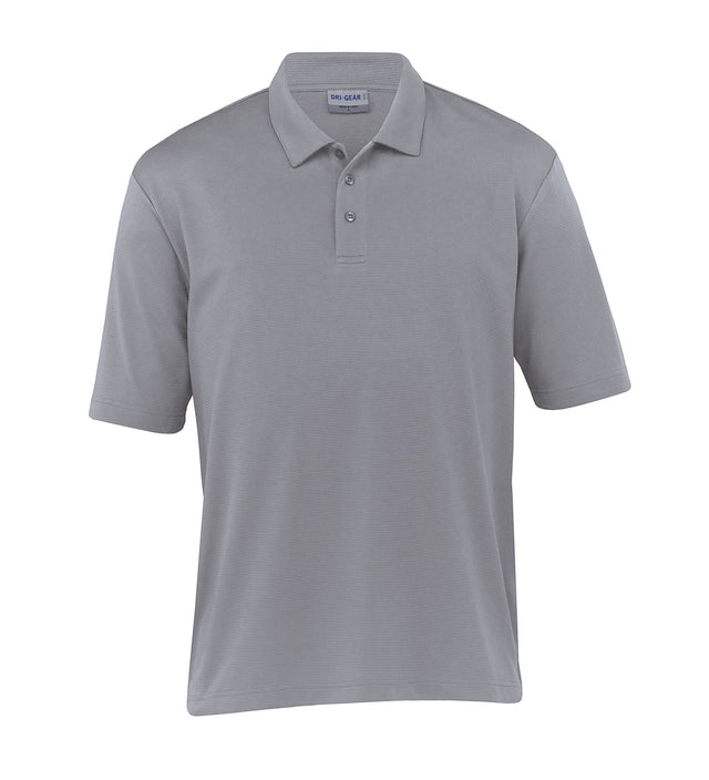 Men's Dri Gear Ottoman Lite Polo in micro poly fabric, moisture-wicking, UV protection, classic fit, stylish for active wear.