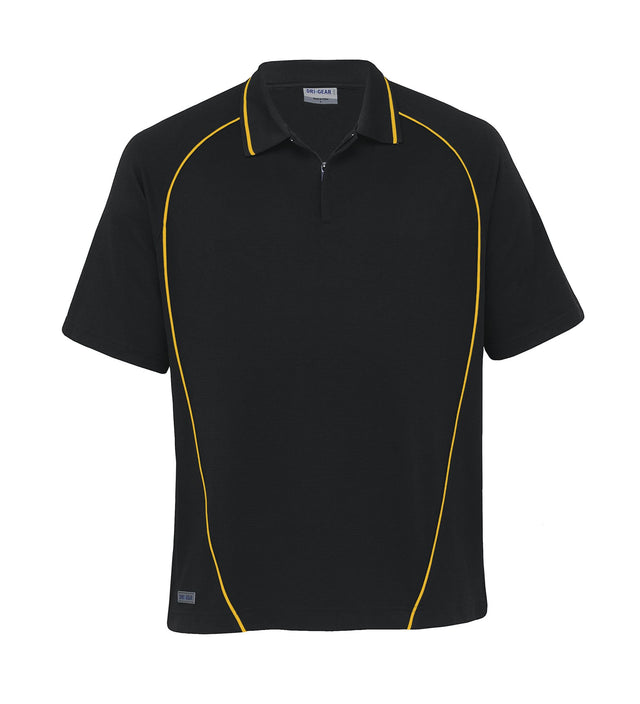 Dri Gear Piped Ottoman Instinct Polo: moisture-wicking, UV-protected polo with stylish contrast piping and a flattering fit.