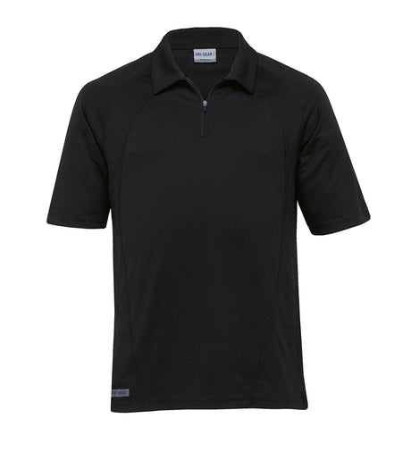 Men's Dri Gear Active Polo in micro poly, featuring moisture-wicking, UV protection, and a modern tapered fit for comfort.