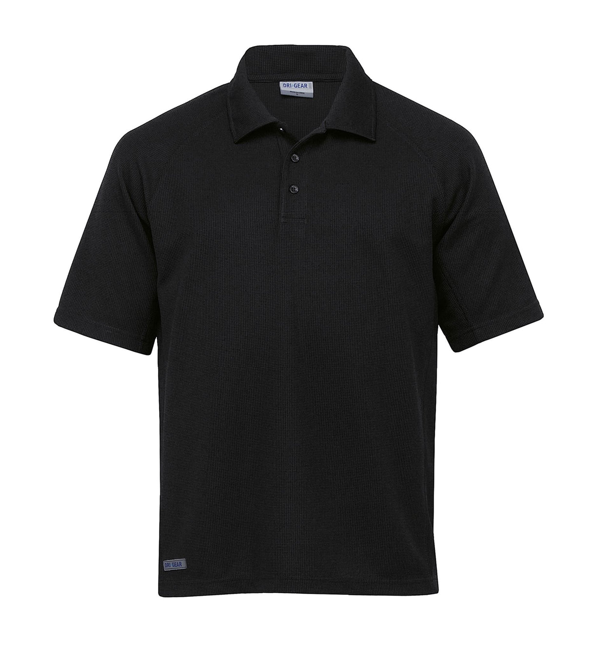 Dri Gear Summit Coolmax Polo in waffle fabric, featuring moisture-wicking, UV protection, and stylish reflective details.