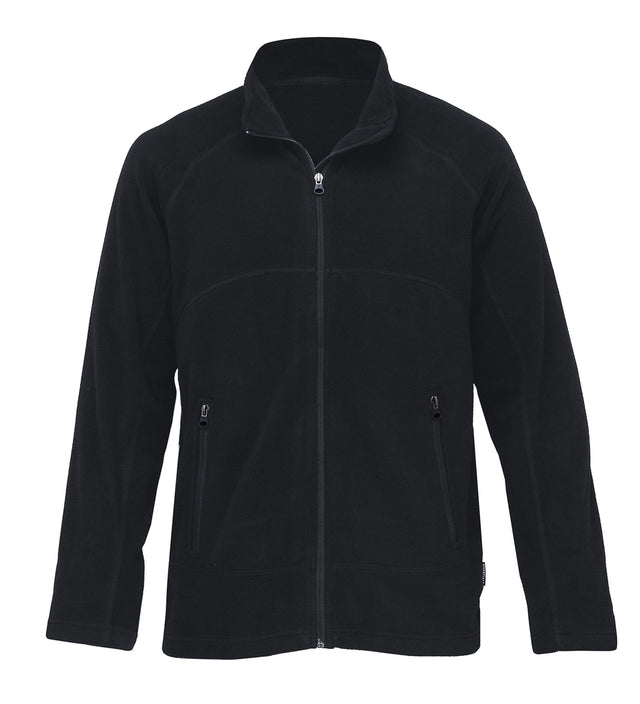 Explorer Microfleece Jacket in anti-pill microfleece with high-zip collar, zippered pockets, and flattering fit for women.