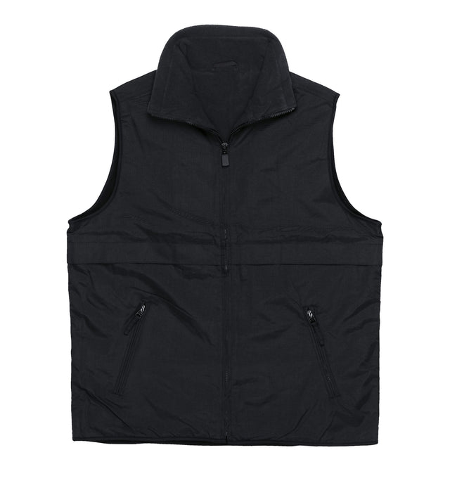 Nylon Ottoman Vest with showerproof shell, cozy microfleece lining, full zip, and two secure zippered pockets.