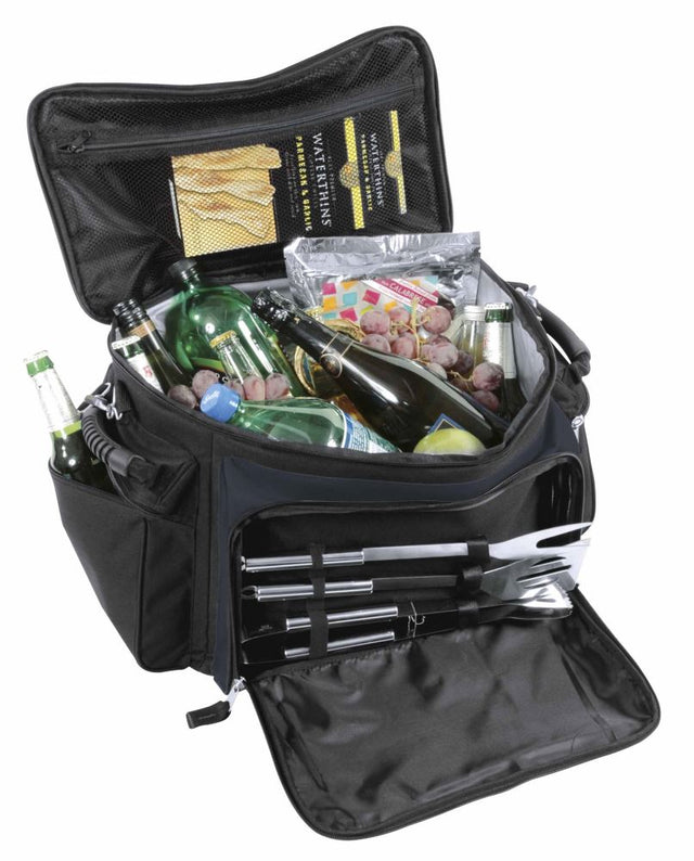 Premium tailgate cooler with ample space, superior insulation, durable design, and convenient carrying handles for outdoor adventures.
