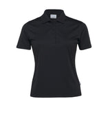 Dri Gear Women's Pinnacle Polo in micro poly, featuring moisture-wicking, UV protection, and elegant design for versatile wear.