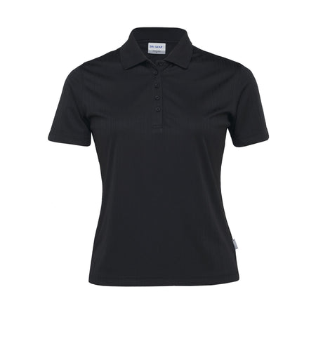 Dri Gear Women's Pinnacle Polo in micro poly, featuring moisture-wicking, UV protection, and elegant design for versatile wear.