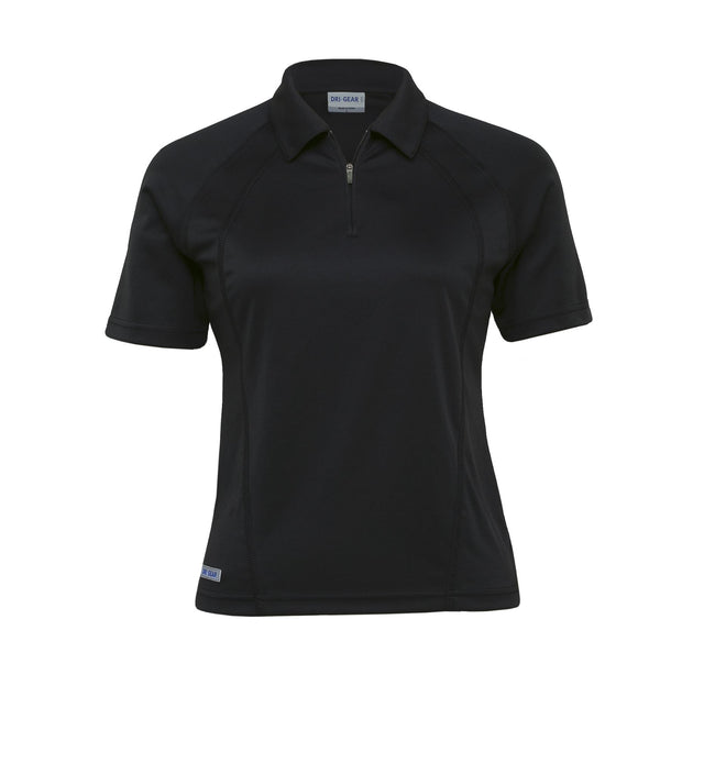 Women’s Dri Gear Active Polo in micro poly, moisture-wicking, UV protection, stylish design for active lifestyles.