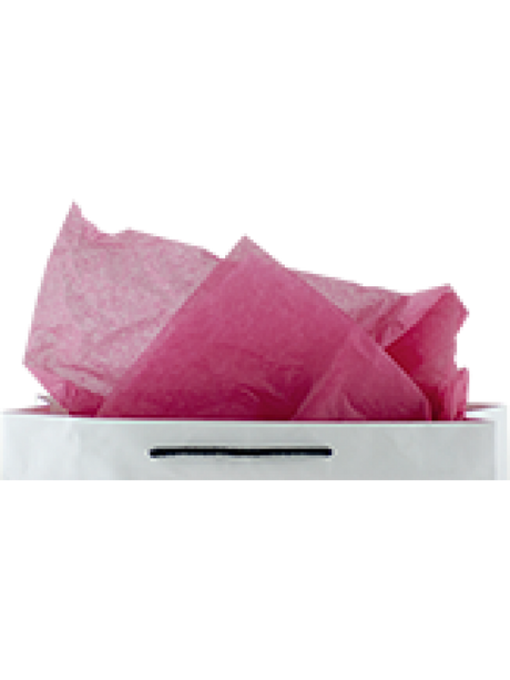 Vibrant hot pink tissue paper, 480 sheets, perfect for gift wrapping, crafts, and retail packaging. Measures 500mm x 760mm.