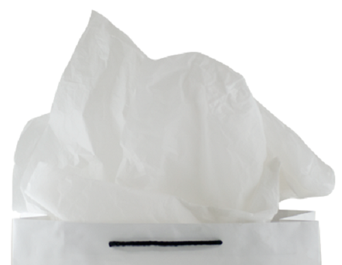 Premium white tissue paper pack of 480 sheets, perfect for wrapping gifts and cushioning delicate items.