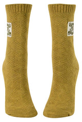 Blue Q Tag Socks in Small/Medium featuring quirky quotes, soft organic cotton, and a comfortable, snug fit for all-day wear.