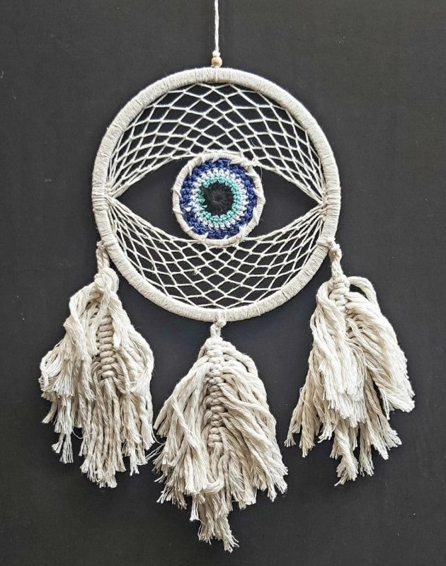 Dreamcatcher with Nazar Evil Eye, 17cm, blends beauty and protection against negative energy in vibrant colors.