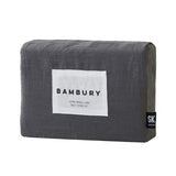 Super King Duvet Cover Set in Charcoal, made from 100% French linen, offering luxury, breathability, and easy care.