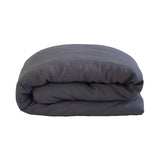 Super King duvet cover set in charcoal, crafted from 100% French linen for softness, breathability, and elegant style.