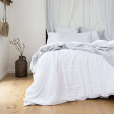 Ivory Double Duvet Cover Set from Bambury Linen, crafted from luxurious 100% French linen for unmatched comfort and elegance.