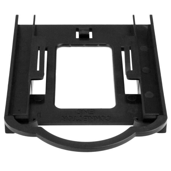 2.5" SSD/HDD mounting bracket for 3.5" bay, tool-less installation, secure fit for various drives, ideal for quick upgrades.