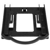 2.5" SSD/HDD mounting bracket for 3.5" bay, tool-less installation, secure fit for various drives, ideal for quick upgrades.