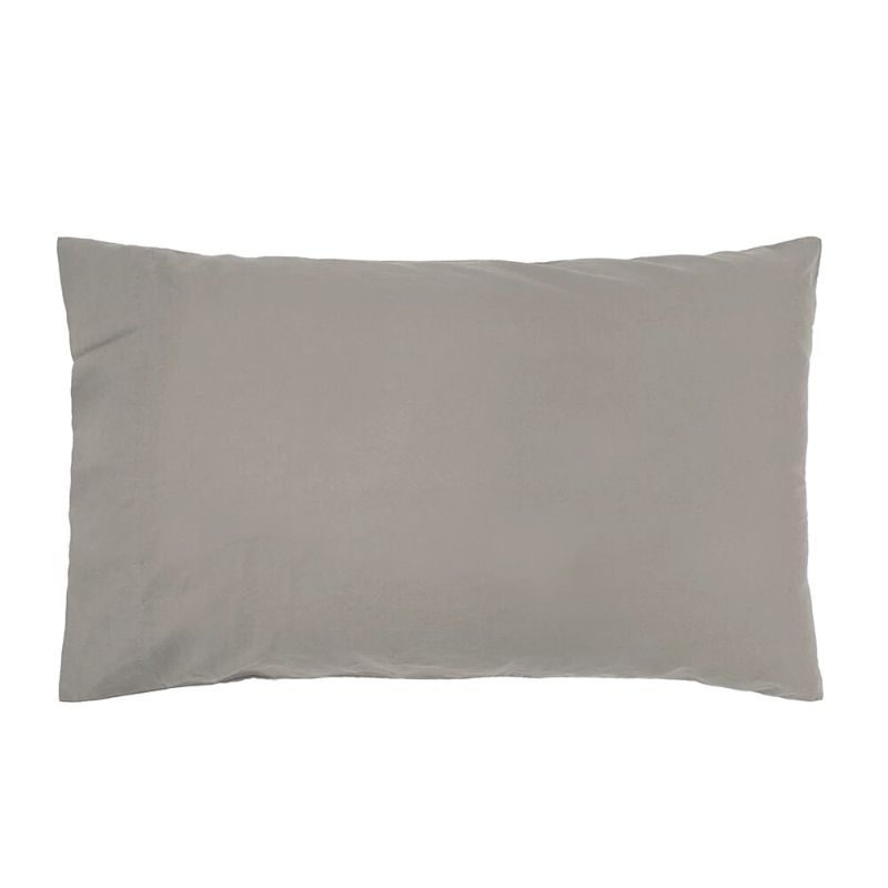 Super King duvet cover set in grey, crafted from vintage-washed organic cotton for softness and sustainability.