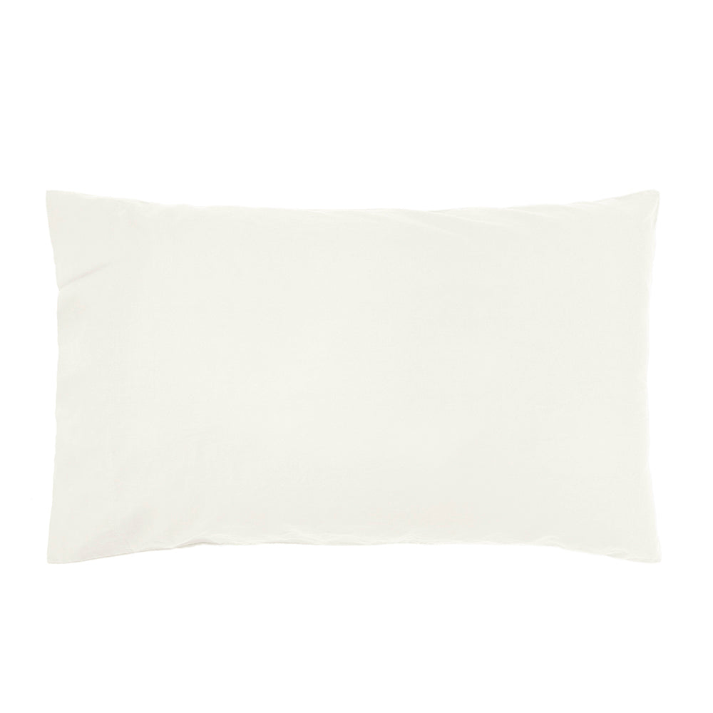 Single duvet cover set in ivory, made from 100% organic cotton with a vintage-washed softness and eco-friendly design.