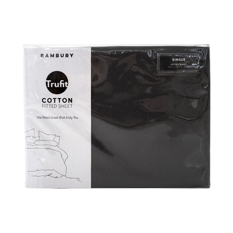 Fitted Sheet - Bambury Tru Fit King (Charcoal)