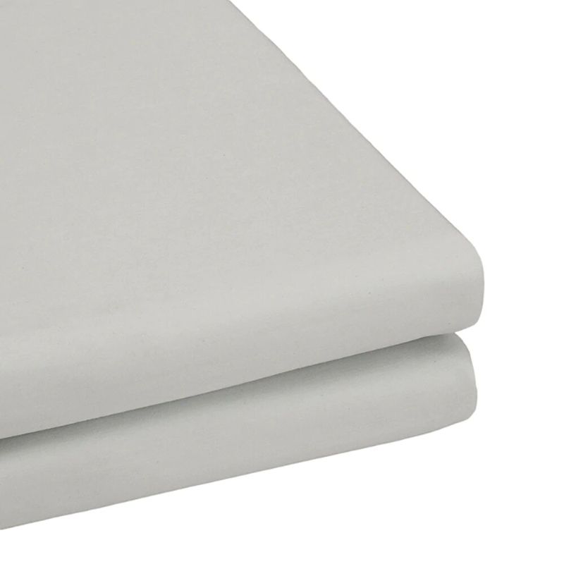 Bambury Tru Fit King Fitted Sheet in Silver, featuring extra-wide elastic for a snug fit on deep mattresses, crafted from 100% cotton.