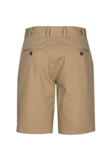 Men's Dark Stone chino shorts with midrise fit, featuring 4 pockets and a soft garment-washed finish for comfort.