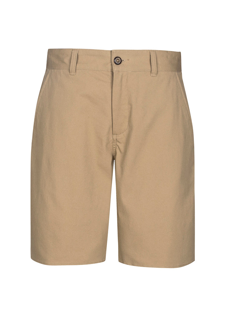 Dark Stone Lawson Men's Chino Shorts featuring a modern fit, soft cotton blend fabric, and practical pocket design.