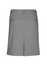 Stylish grey chino skirt for ladies, size 12, with pockets and a flattering A-line silhouette, ideal for various occasions.