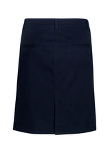 Navy Lawson Ladies Chino Skirt in size 22, featuring a flattering A-line design, pockets, and crafted from soft cotton blend fabric.