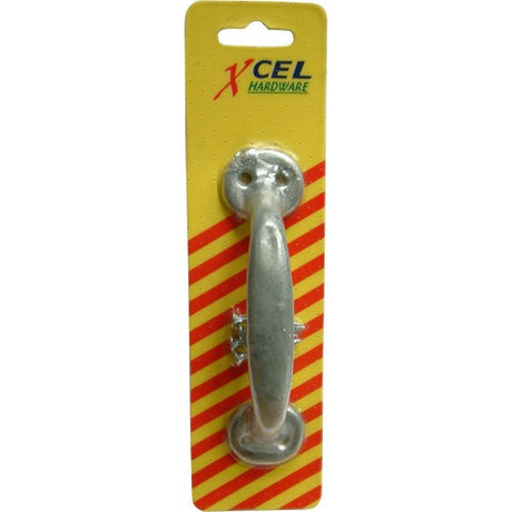 Galvanised 152mm garage door handle for easy access and enhanced durability, suitable for various outdoor applications.