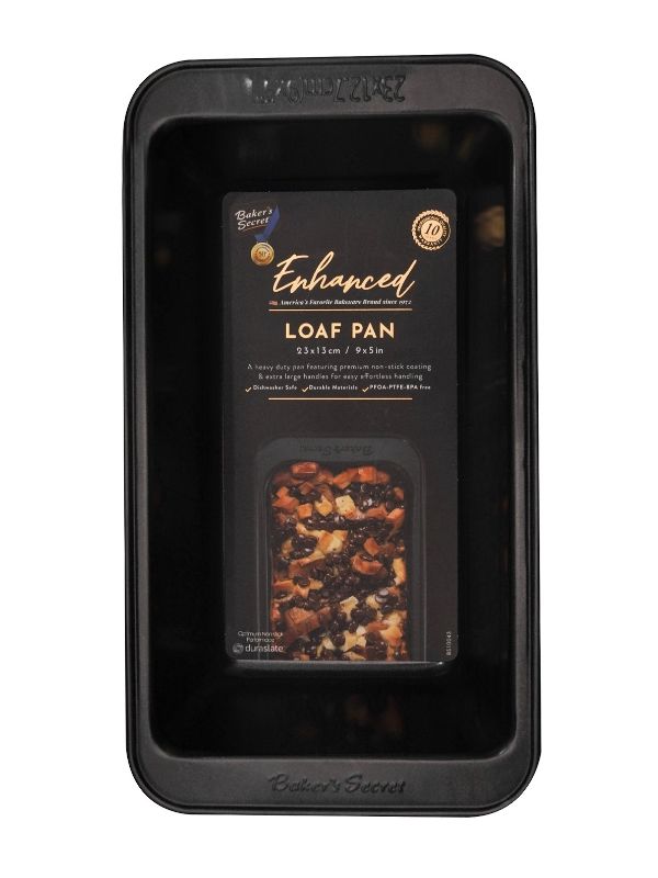 28cm loaf pan with non-stick coating for easy baking and cleanup, perfect for homemade bread and versatile recipes.